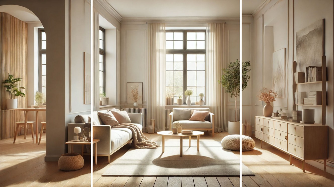 Scandinavian style: warm minimalism, clean lines, and functional design