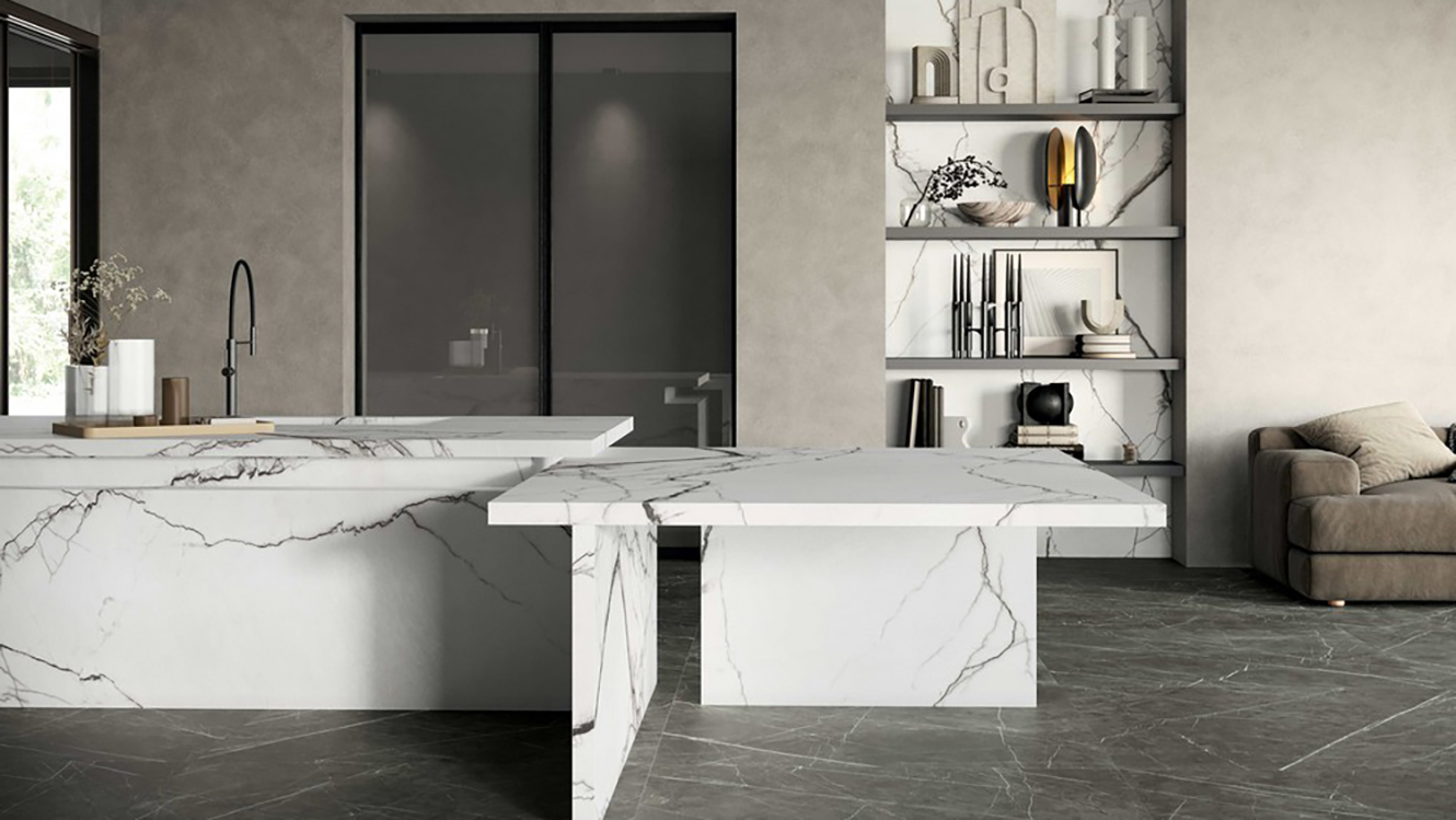 Open space kitchen surface by florim stone